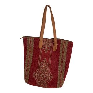 Corduroy Tapestry Tote Bag | Gevive by Boyt
